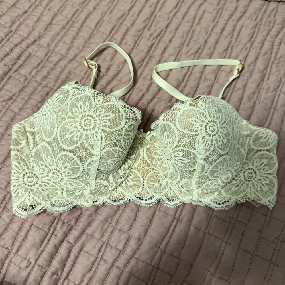 Aerie Cream Lace Bra